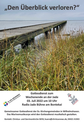 Plakat zum Gottesdienst am Wochenende an der Jade